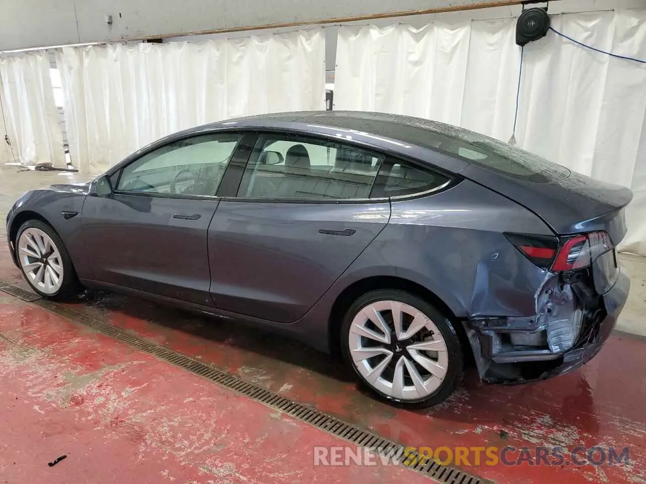 2 Photograph of a damaged car 5YJ3E1EAXNF369690 TESLA MODEL 3 2022