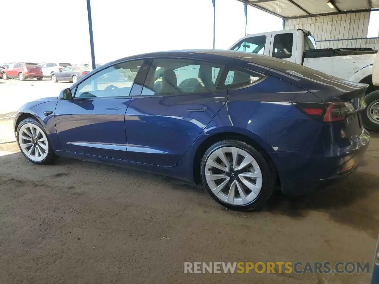 2 Photograph of a damaged car 5YJ3E1EAXNF370452 TESLA MODEL 3 2022