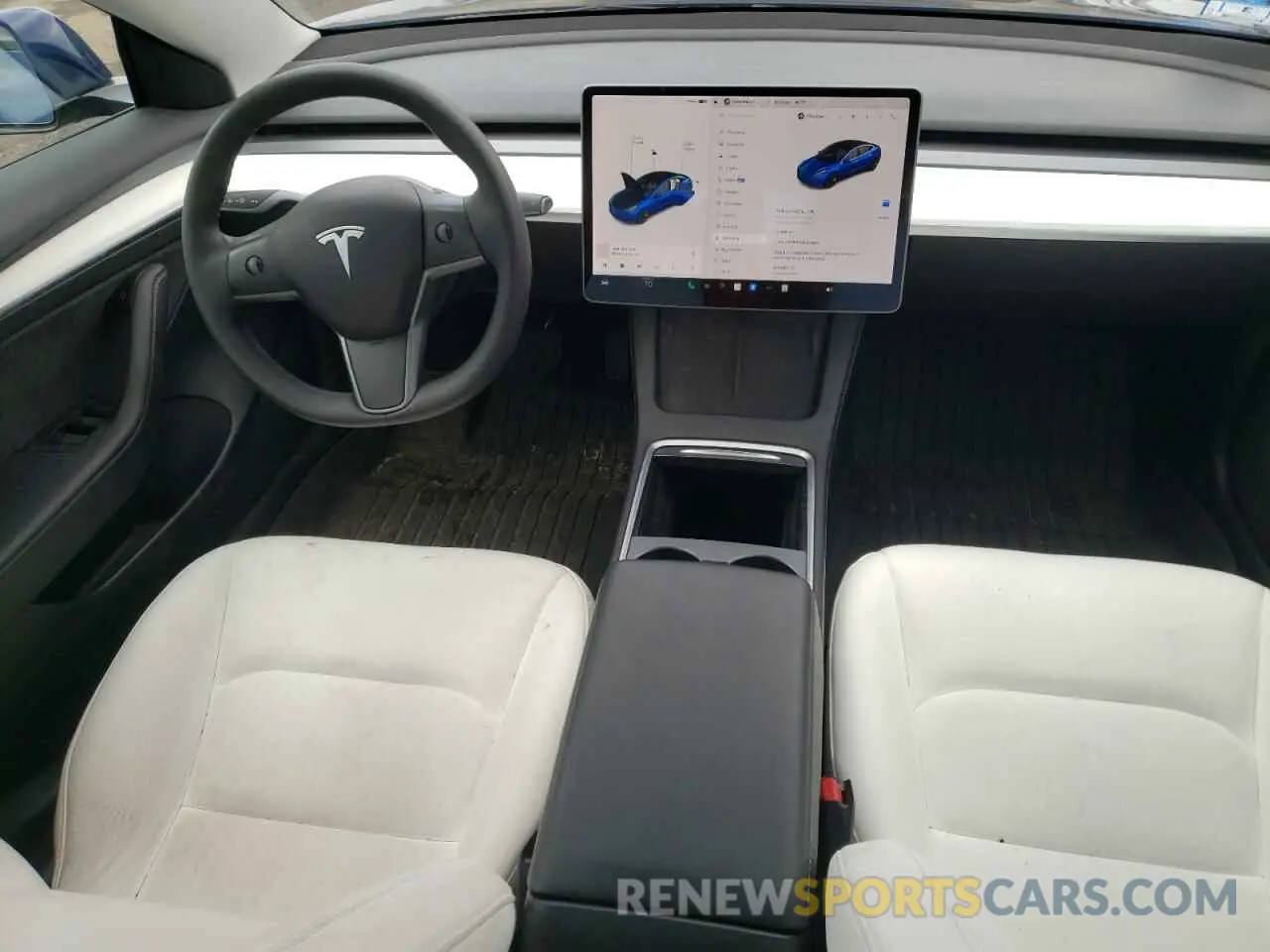 8 Фотография поврежденного автомобиля 5YJ3E1EB0NF104060 TESLA MODEL 3 2022