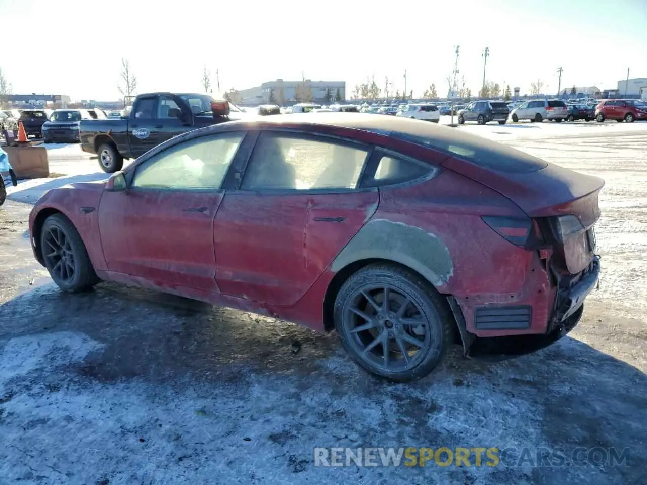 2 Photograph of a damaged car 5YJ3E1EB0NF107170 TESLA MODEL 3 2022