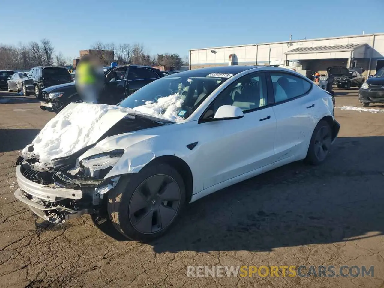 1 Photograph of a damaged car 5YJ3E1EB0NF111378 TESLA MODEL 3 2022