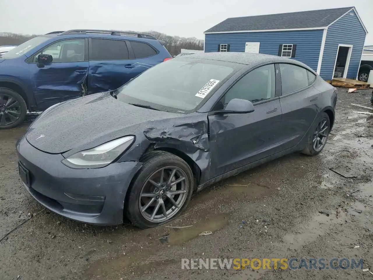 1 Photograph of a damaged car 5YJ3E1EB0NF120016 TESLA MODEL 3 2022