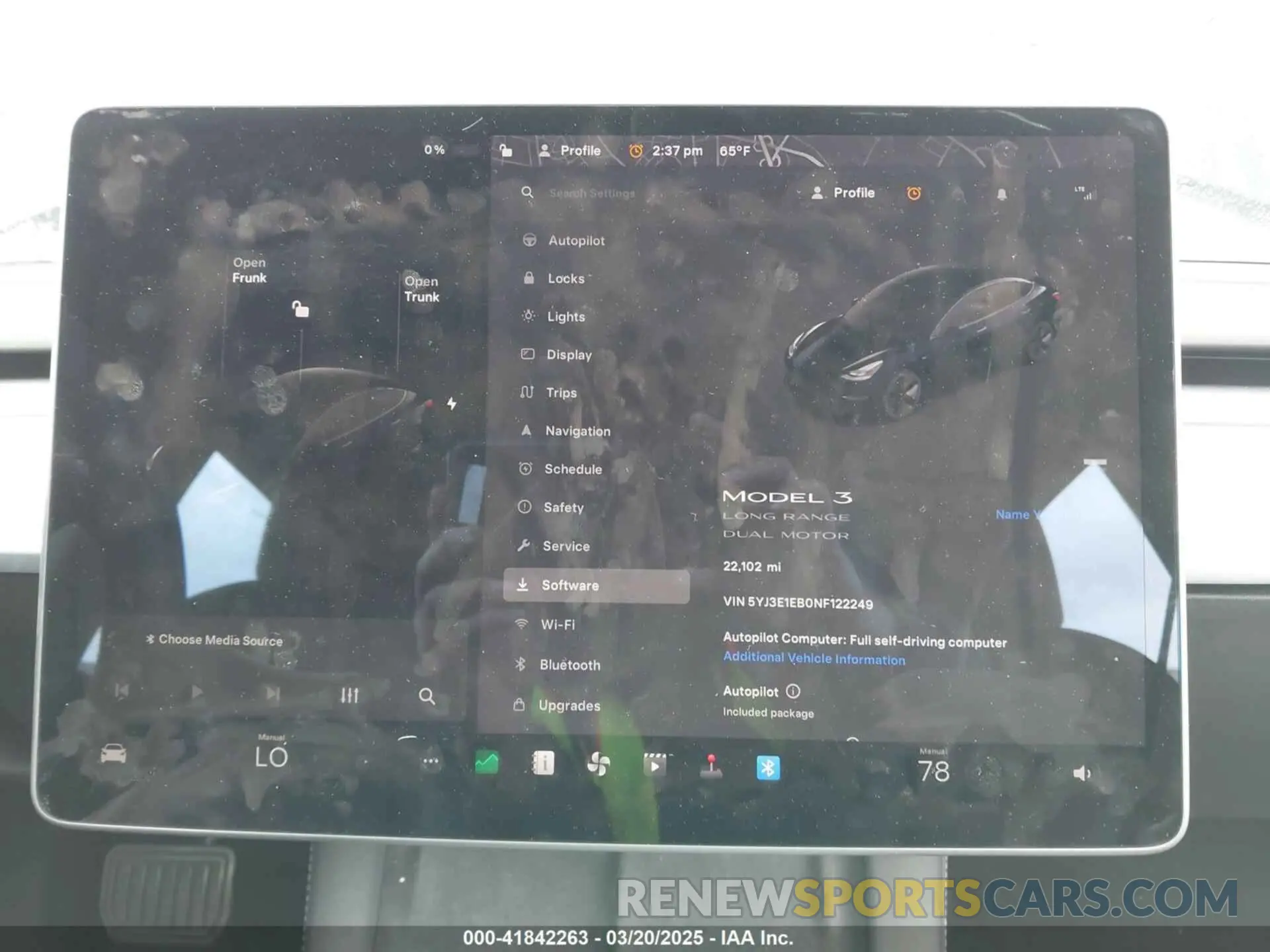 7 Фотография поврежденного автомобиля 5YJ3E1EB0NF122249 TESLA MODEL 3 2022