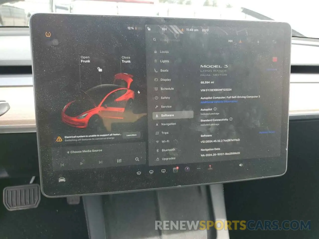 9 Фотография поврежденного автомобиля 5YJ3E1EB0NF123224 TESLA MODEL 3 2022