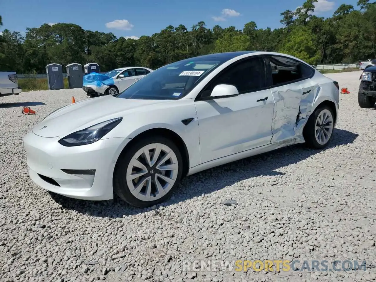 1 Фотография поврежденного автомобиля 5YJ3E1EB0NF129315 TESLA MODEL 3 2022