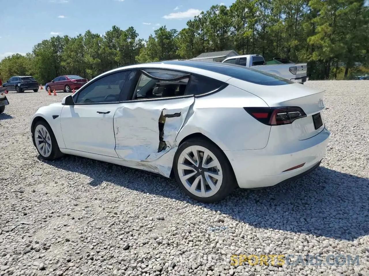2 Фотография поврежденного автомобиля 5YJ3E1EB0NF129315 TESLA MODEL 3 2022