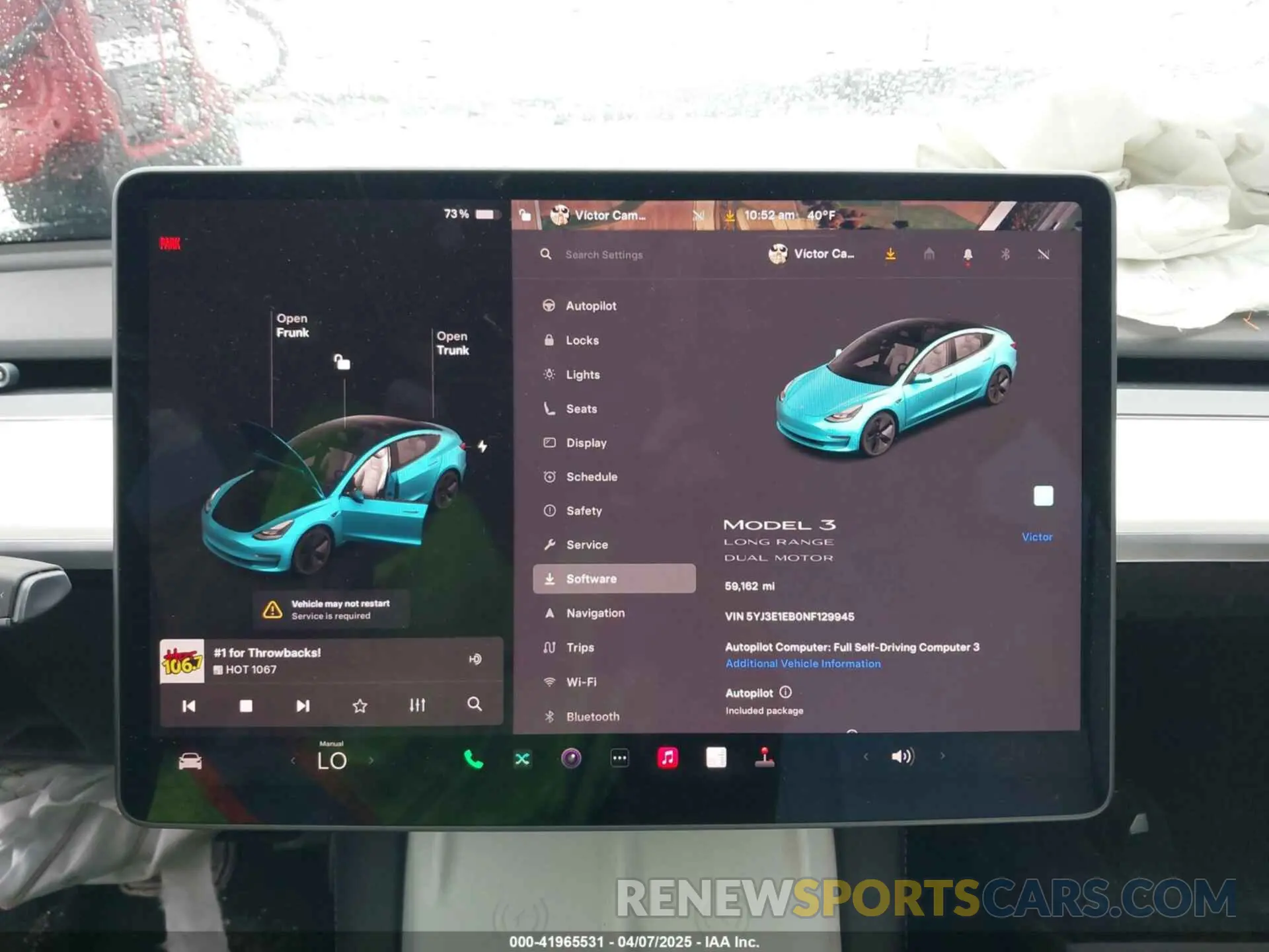 7 Photograph of a damaged car 5YJ3E1EB0NF129945 TESLA MODEL 3 2022