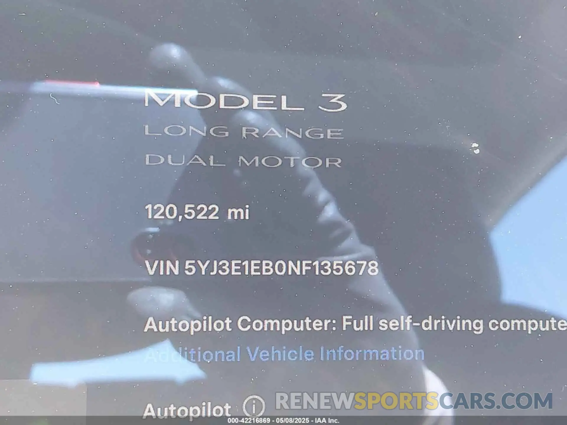 16 Photograph of a damaged car 5YJ3E1EB0NF135678 TESLA MODEL 3 2022