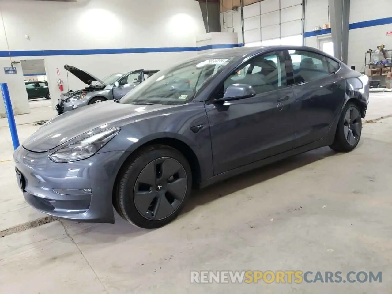 1 Photograph of a damaged car 5YJ3E1EB0NF163674 TESLA MODEL 3 2022