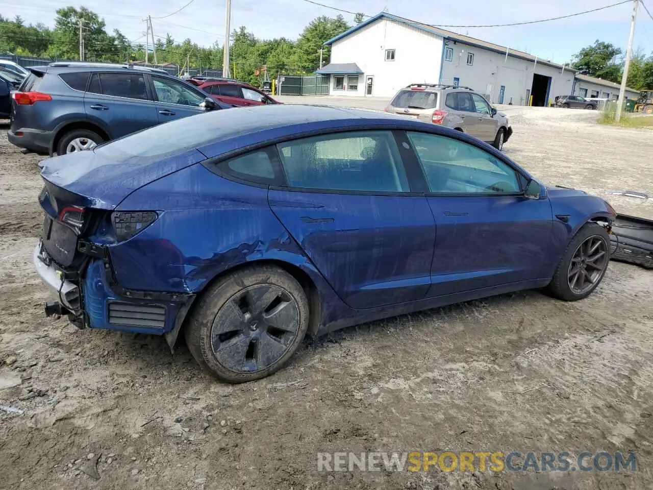 3 Photograph of a damaged car 5YJ3E1EB0NF173279 TESLA MODEL 3 2022