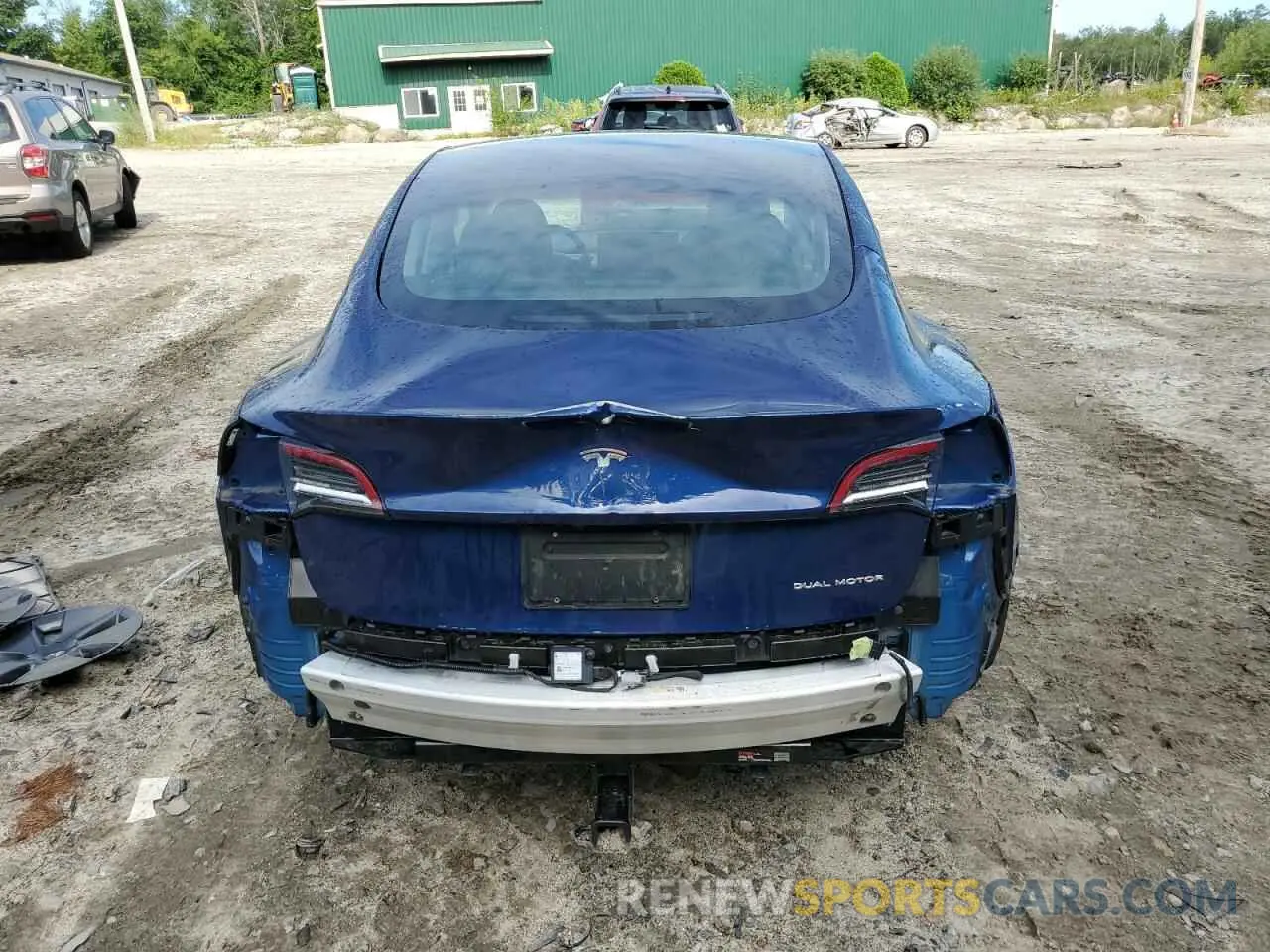 6 Photograph of a damaged car 5YJ3E1EB0NF173279 TESLA MODEL 3 2022