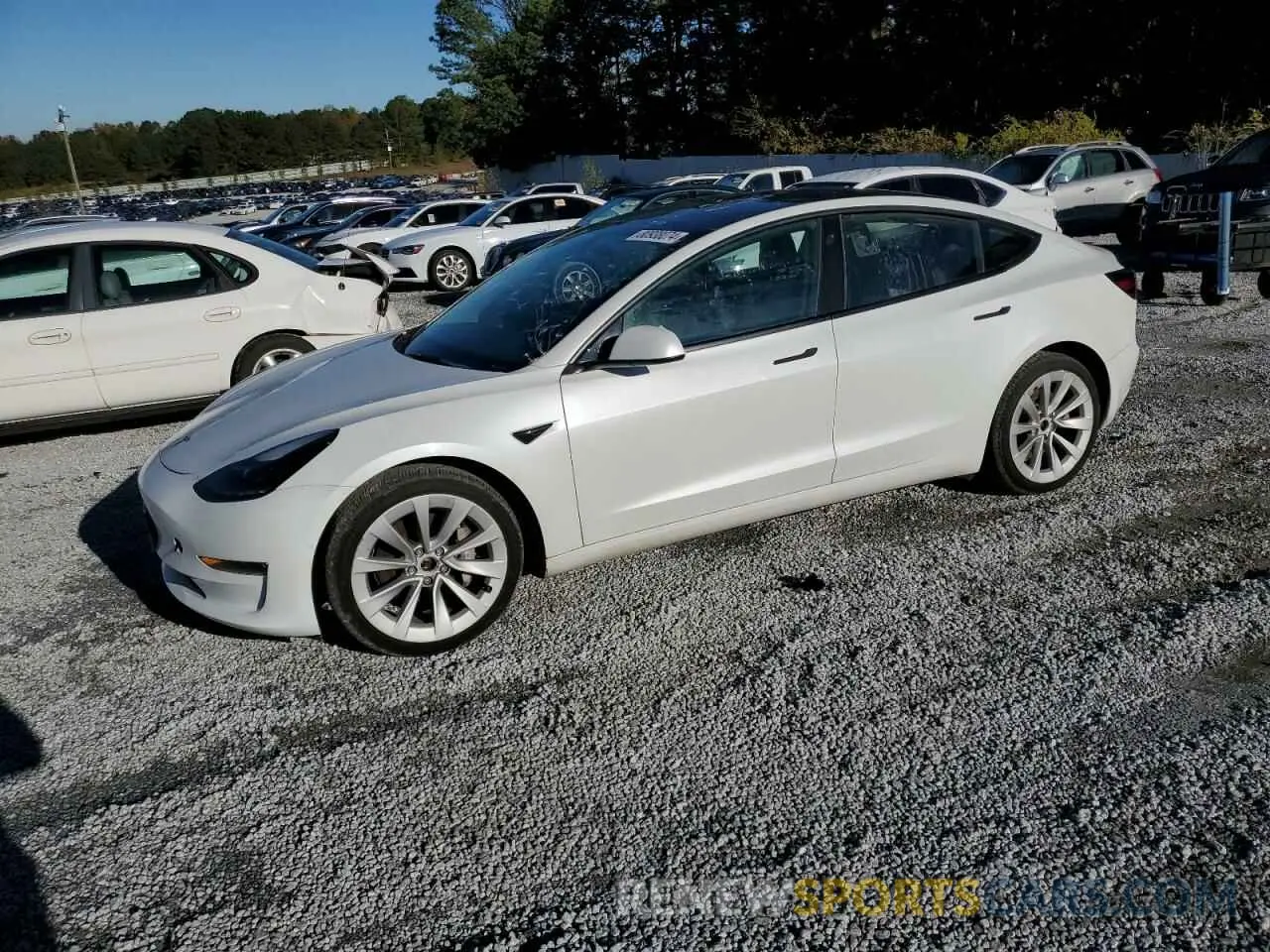 1 Photograph of a damaged car 5YJ3E1EB0NF192527 TESLA MODEL 3 2022