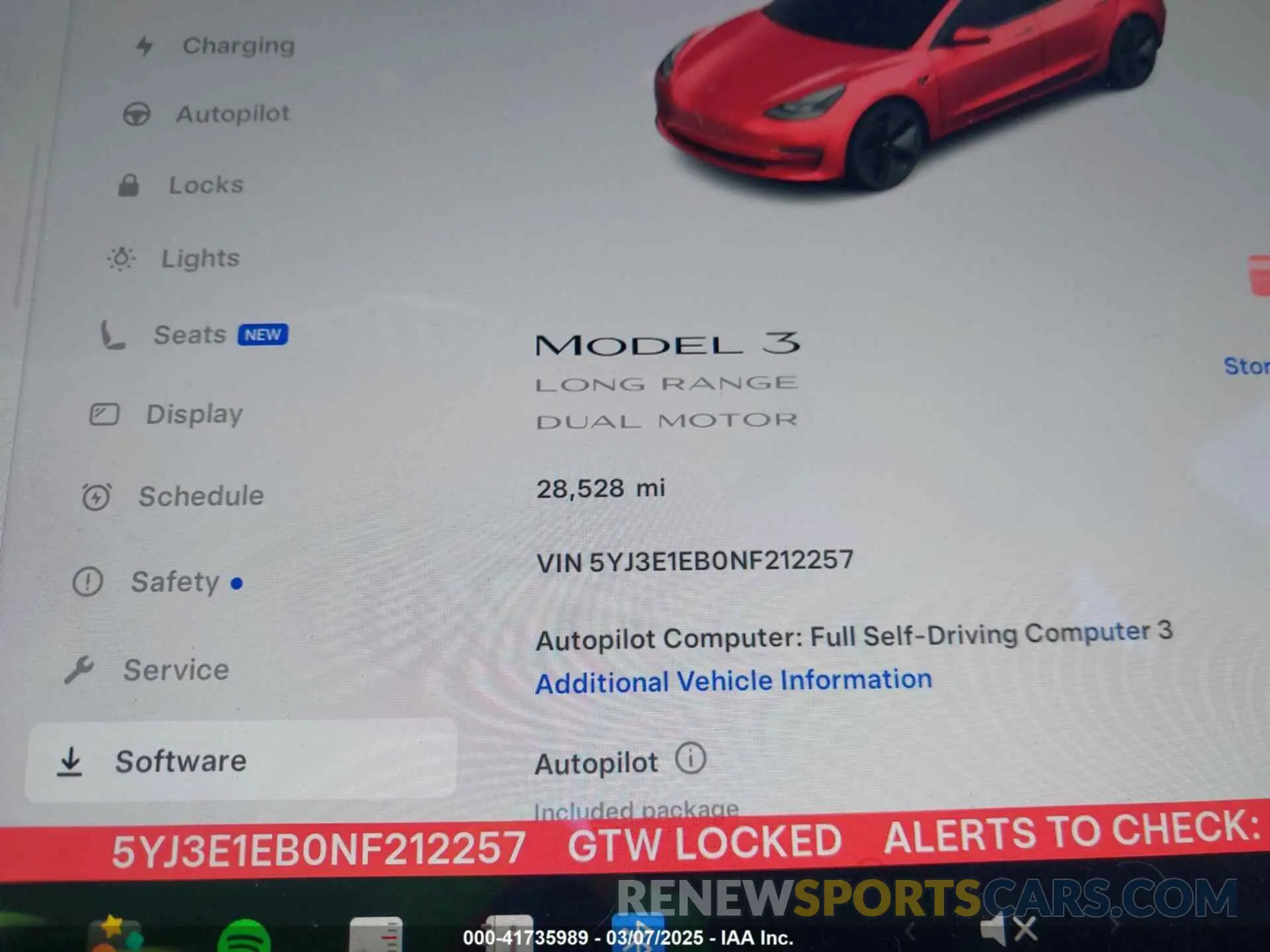 15 Фотография поврежденного автомобиля 5YJ3E1EB0NF212257 TESLA MODEL 3 2022