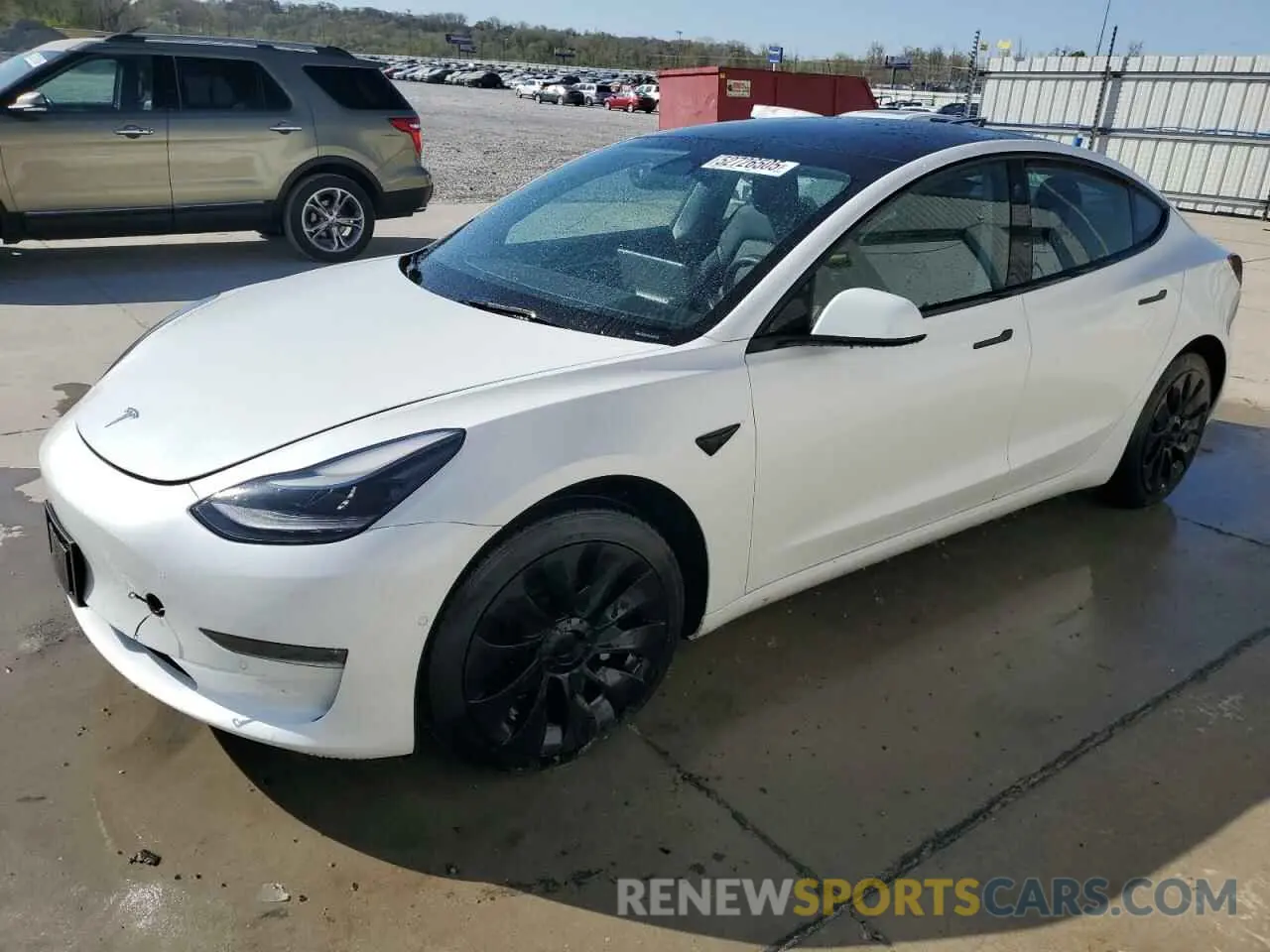 1 Photograph of a damaged car 5YJ3E1EB0NF243122 TESLA MODEL 3 2022
