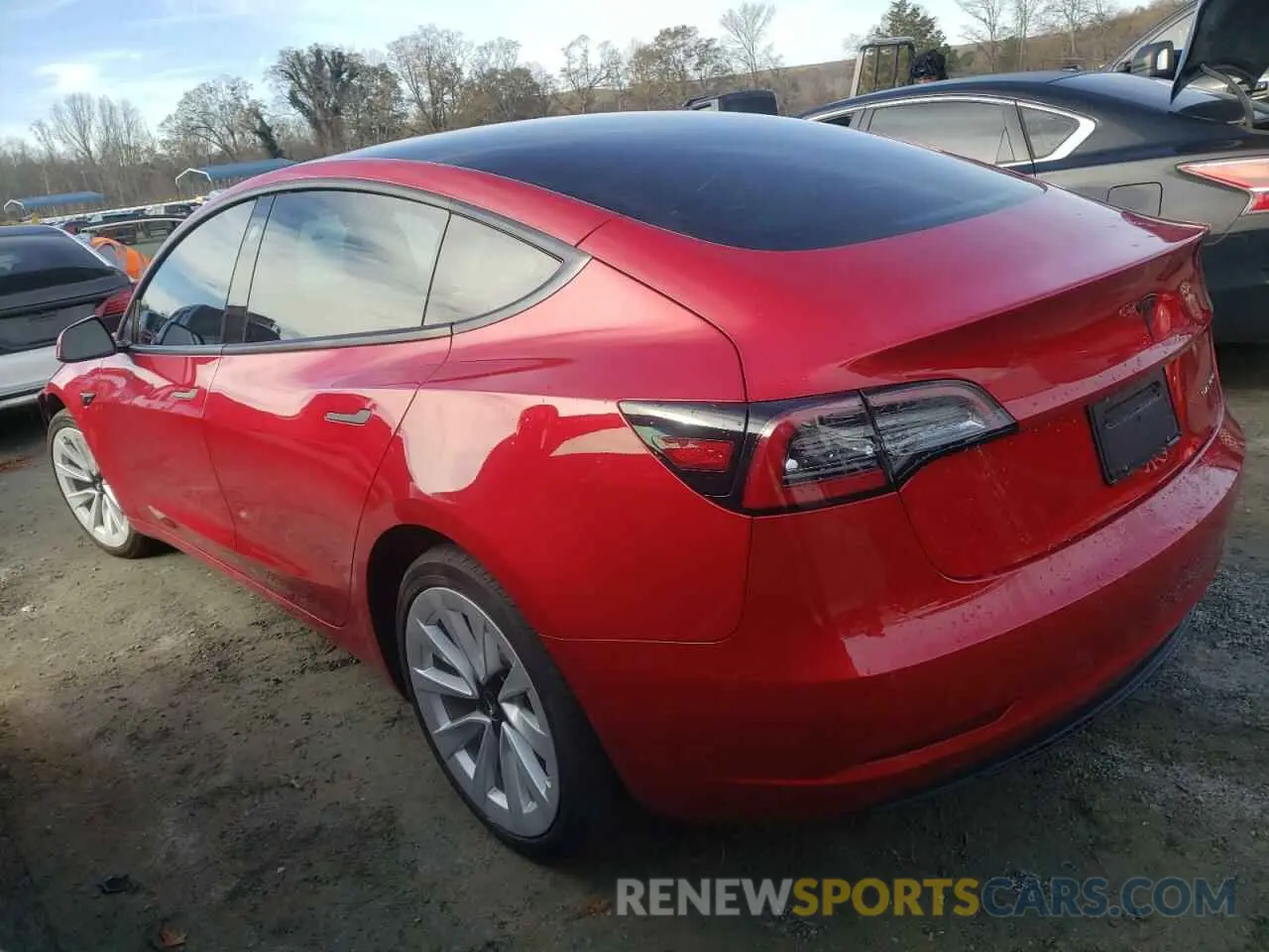 2 Photograph of a damaged car 5YJ3E1EB0NF348890 TESLA MODEL 3 2022