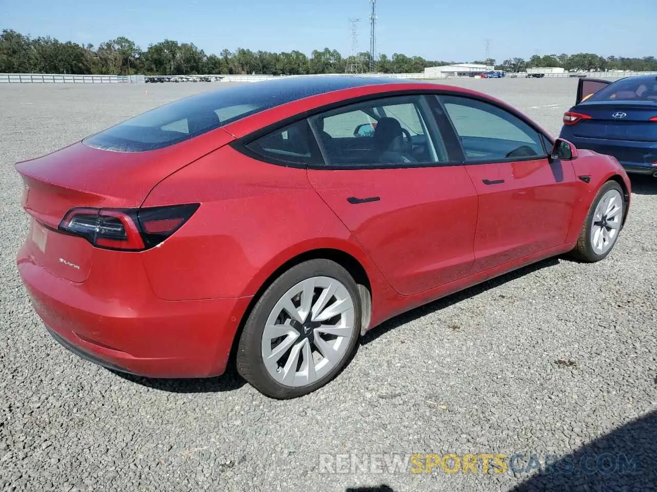 3 Photograph of a damaged car 5YJ3E1EB0NF349666 TESLA MODEL 3 2022