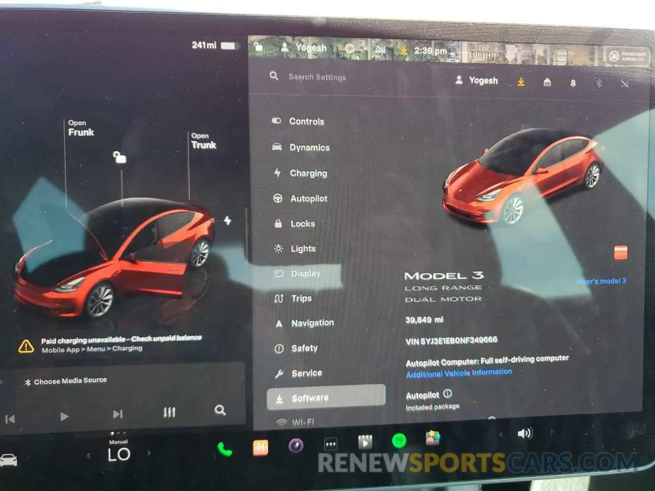 9 Photograph of a damaged car 5YJ3E1EB0NF349666 TESLA MODEL 3 2022