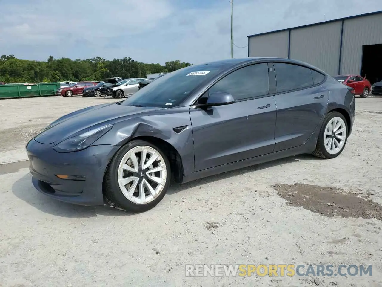 1 Photograph of a damaged car 5YJ3E1EB1NF105654 TESLA MODEL 3 2022