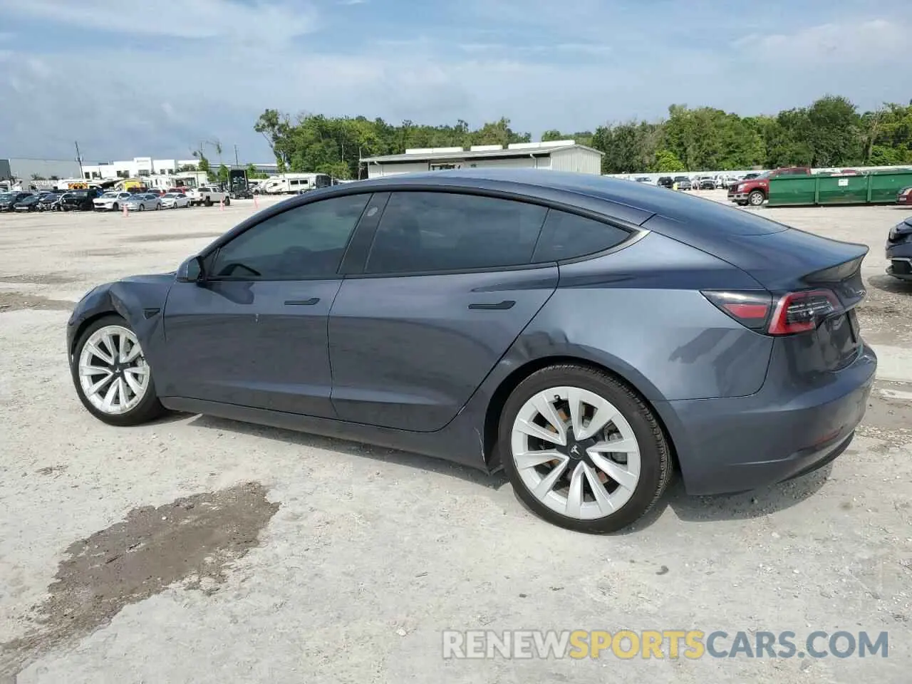 2 Photograph of a damaged car 5YJ3E1EB1NF105654 TESLA MODEL 3 2022