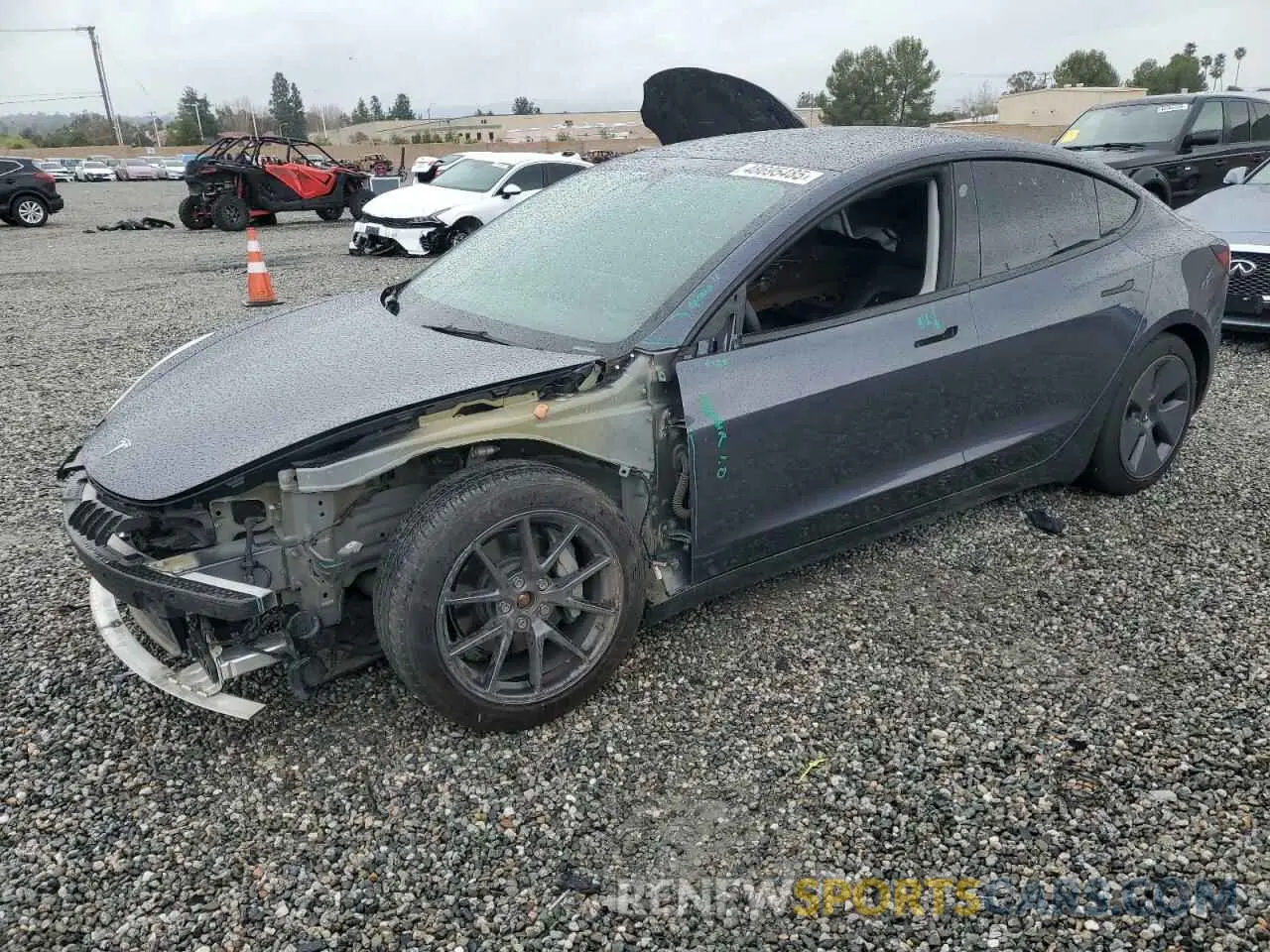 1 Photograph of a damaged car 5YJ3E1EB1NF112040 TESLA MODEL 3 2022