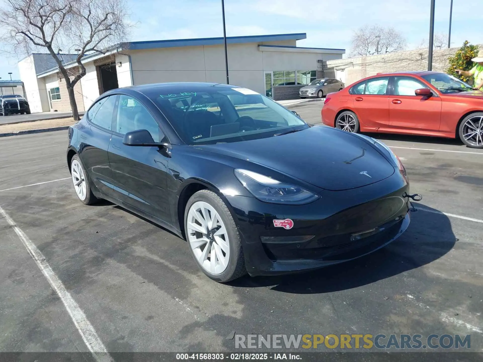 1 Photograph of a damaged car 5YJ3E1EB1NF133356 TESLA MODEL 3 2022