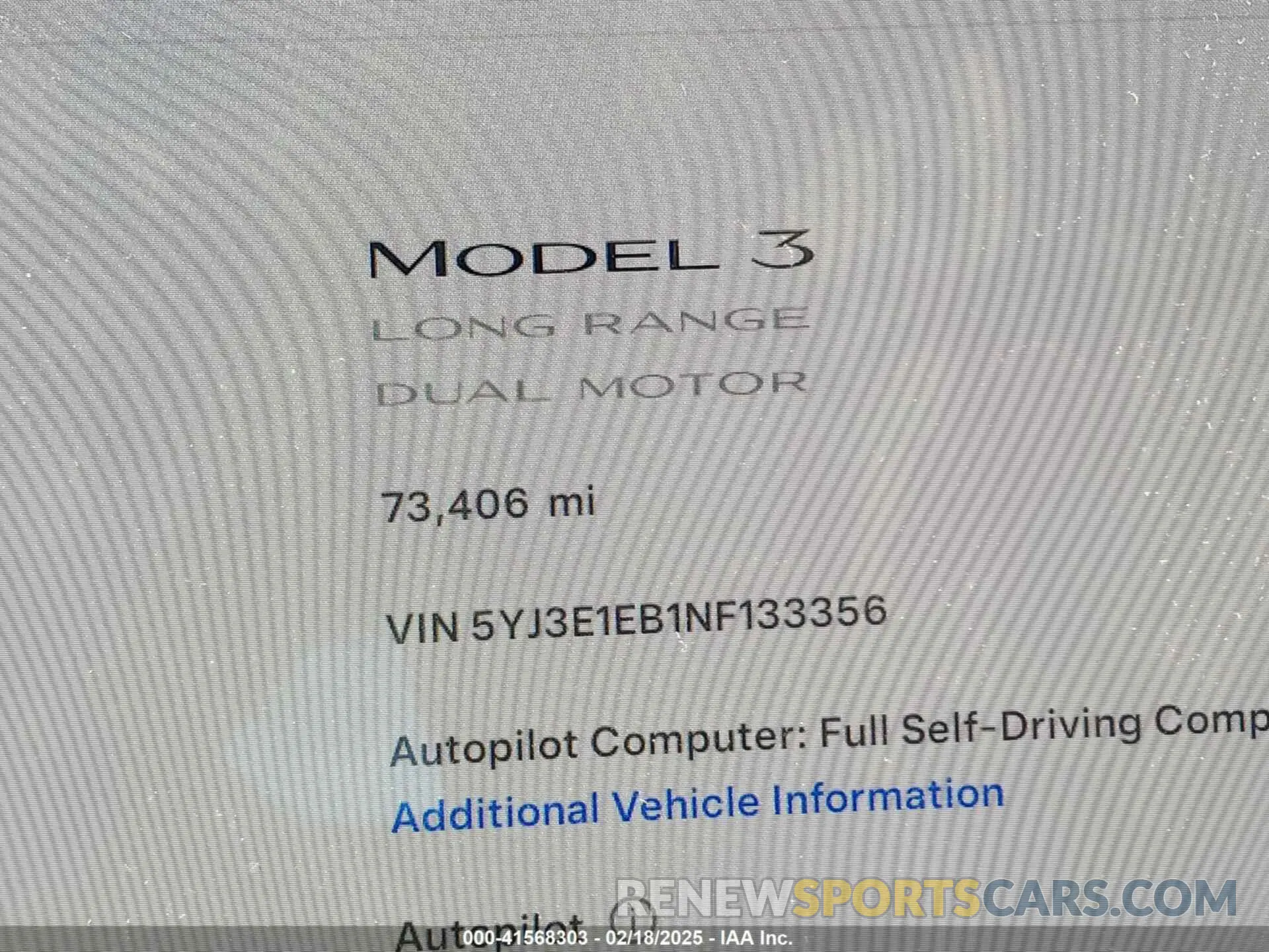 15 Photograph of a damaged car 5YJ3E1EB1NF133356 TESLA MODEL 3 2022