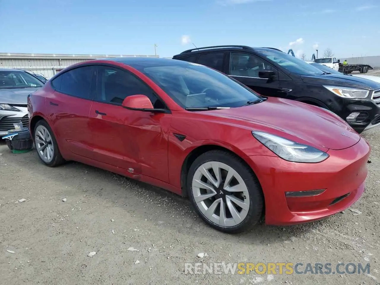 4 Фотография поврежденного автомобиля 5YJ3E1EB1NF135544 TESLA MODEL 3 2022