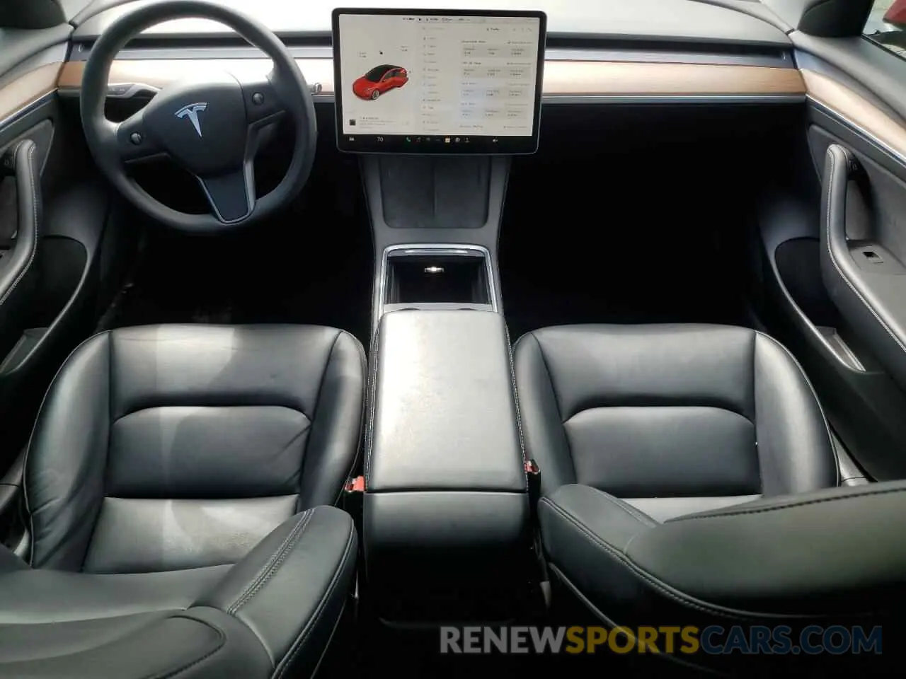 8 Фотография поврежденного автомобиля 5YJ3E1EB1NF135544 TESLA MODEL 3 2022