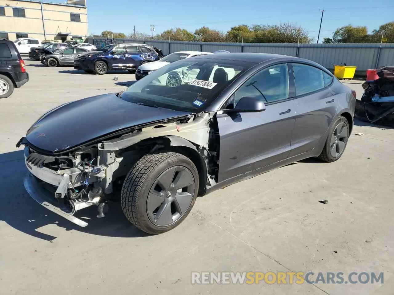 1 Photograph of a damaged car 5YJ3E1EB1NF171895 TESLA MODEL 3 2022