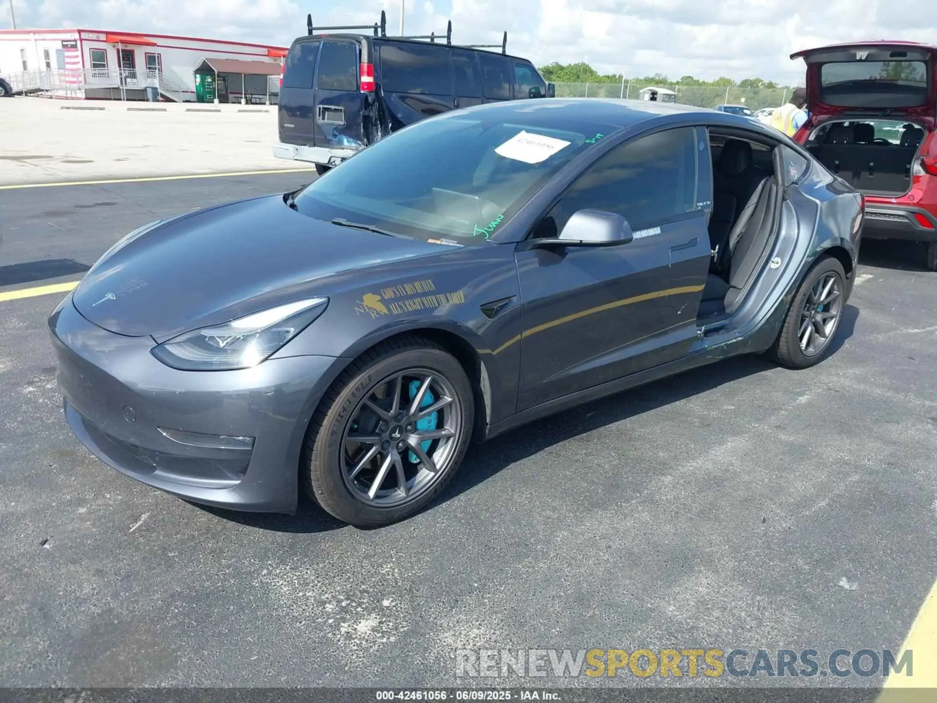 2 Фотография поврежденного автомобиля 5YJ3E1EB1NF176739 TESLA MODEL 3 2022