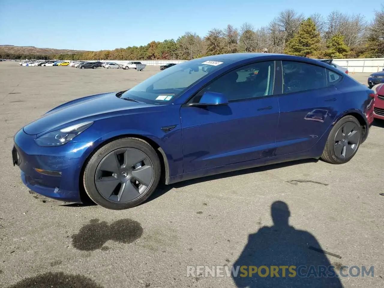 1 Photograph of a damaged car 5YJ3E1EB1NF182296 TESLA MODEL 3 2022