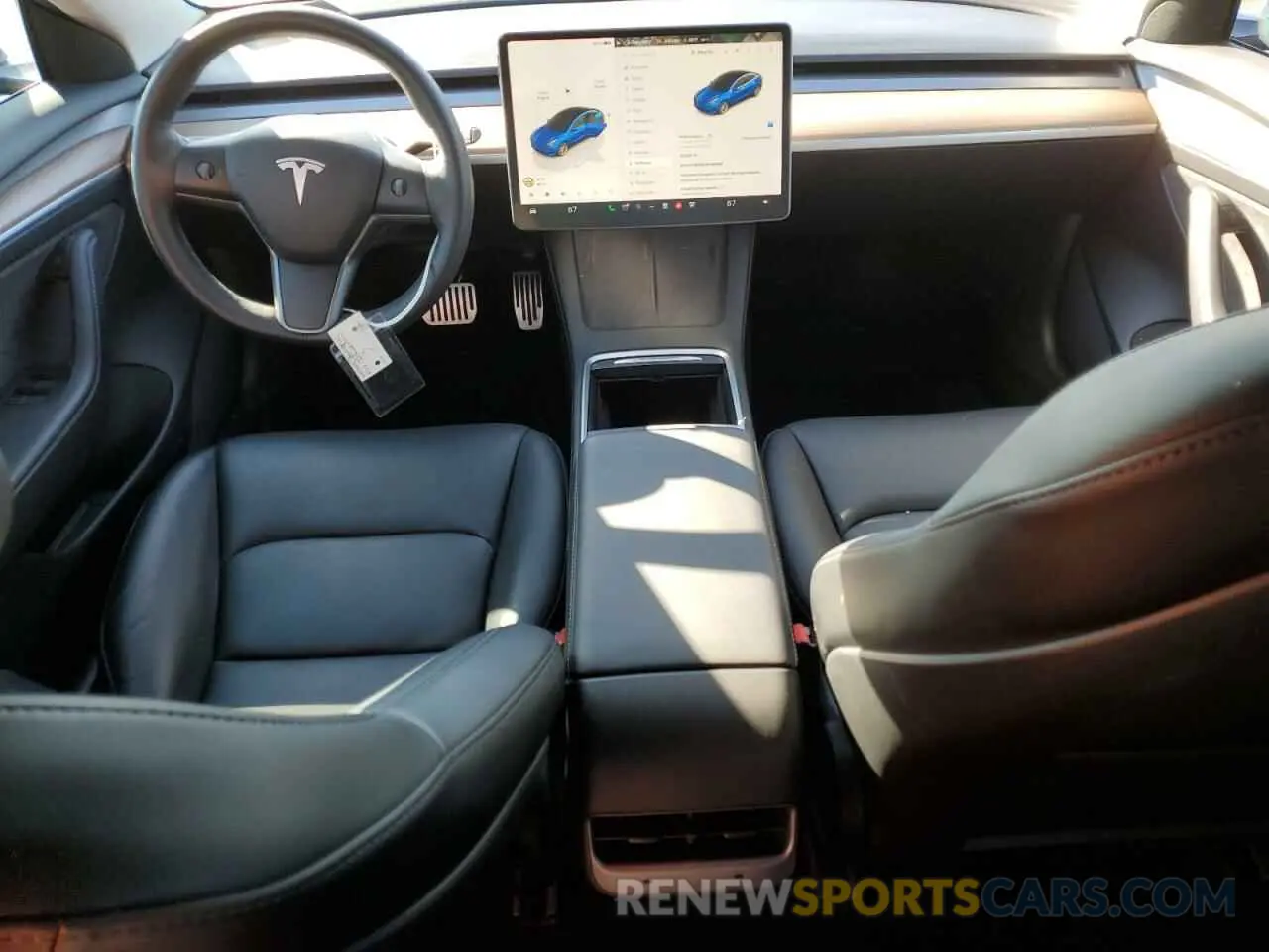 8 Photograph of a damaged car 5YJ3E1EB1NF182296 TESLA MODEL 3 2022