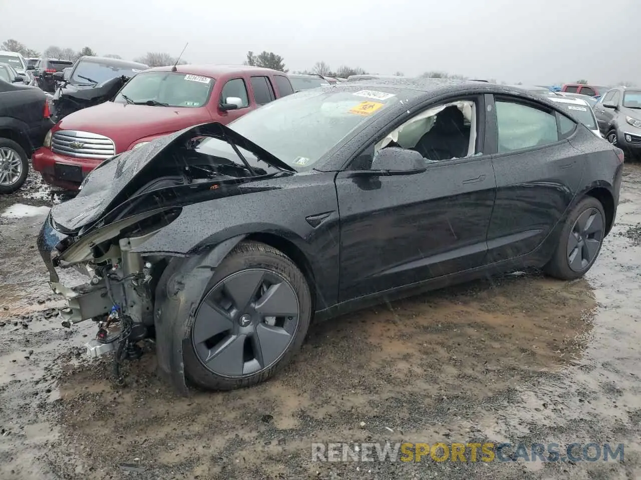 1 Photograph of a damaged car 5YJ3E1EB1NF235417 TESLA MODEL 3 2022