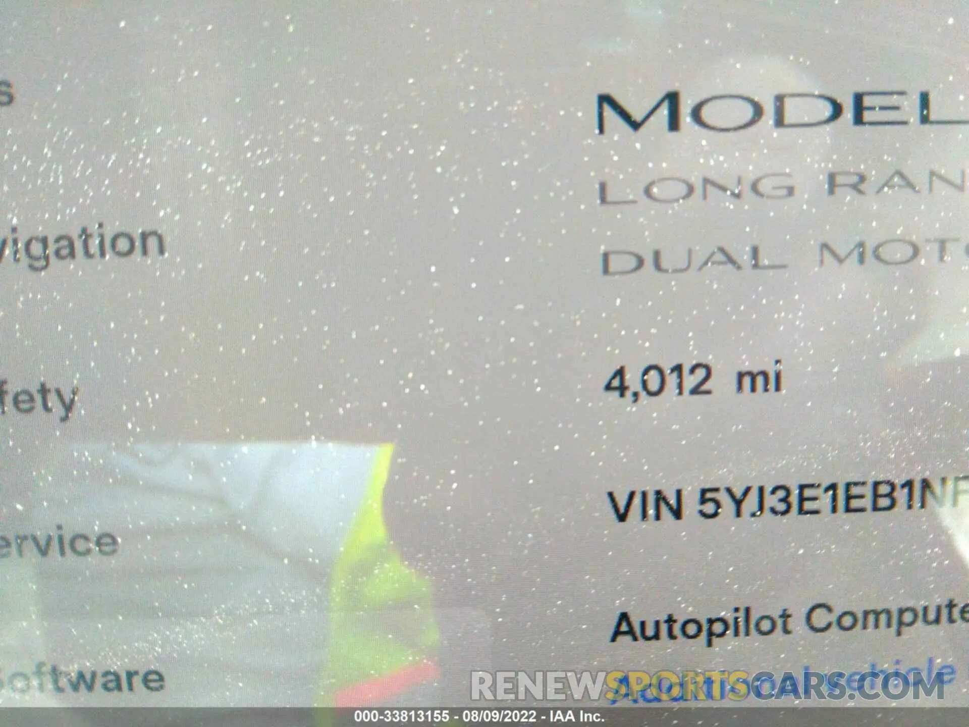 7 Фотография поврежденного автомобиля 5YJ3E1EB1NF272581 TESLA MODEL 3 2022
