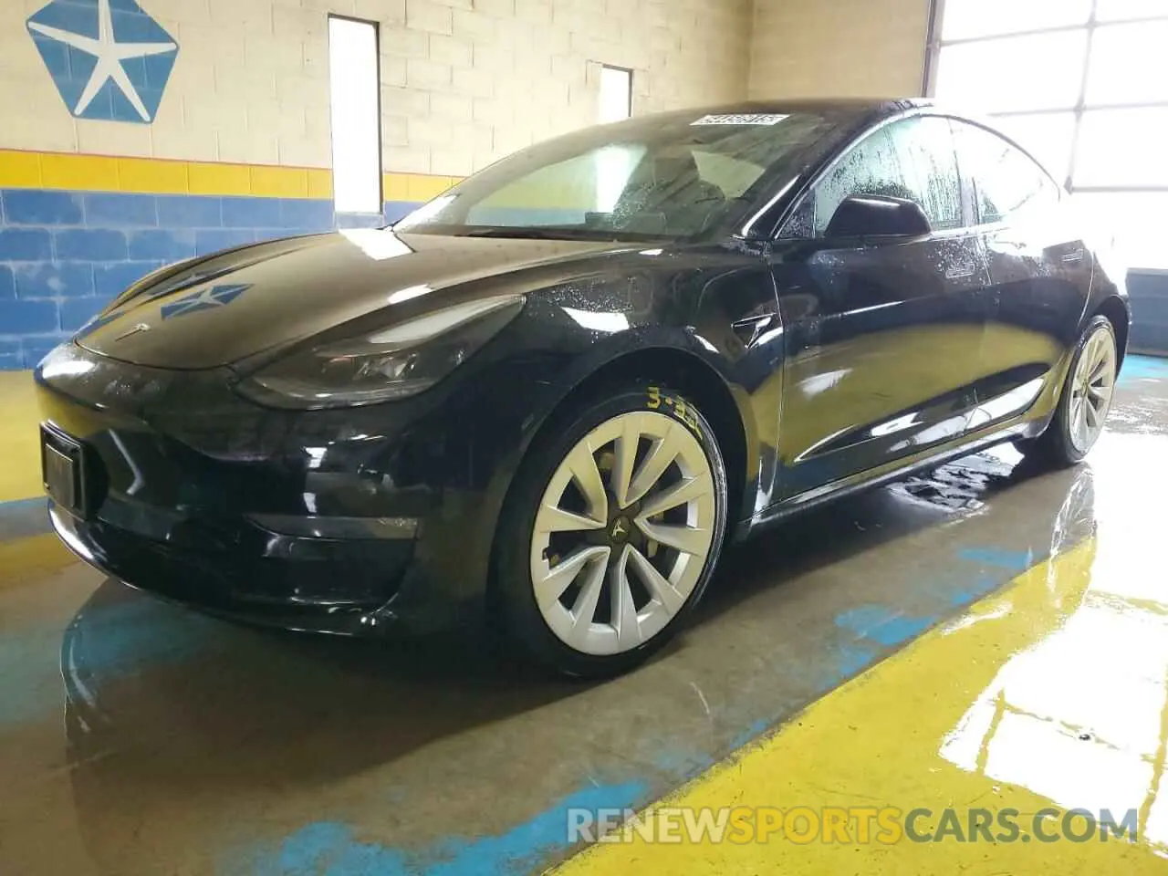 1 Photograph of a damaged car 5YJ3E1EB1NF304977 TESLA MODEL 3 2022