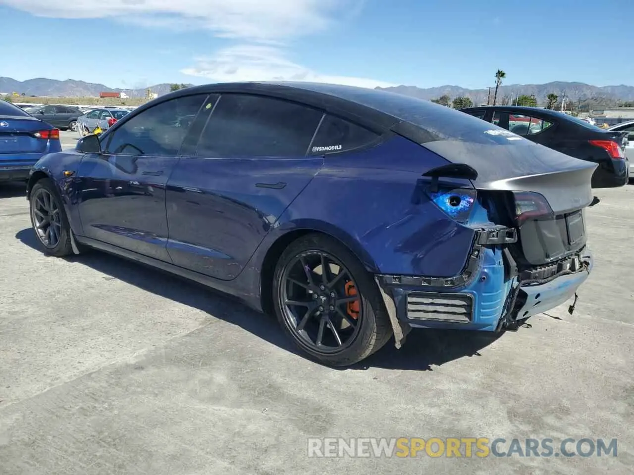 2 Фотография поврежденного автомобиля 5YJ3E1EB1NF339163 TESLA MODEL 3 2022