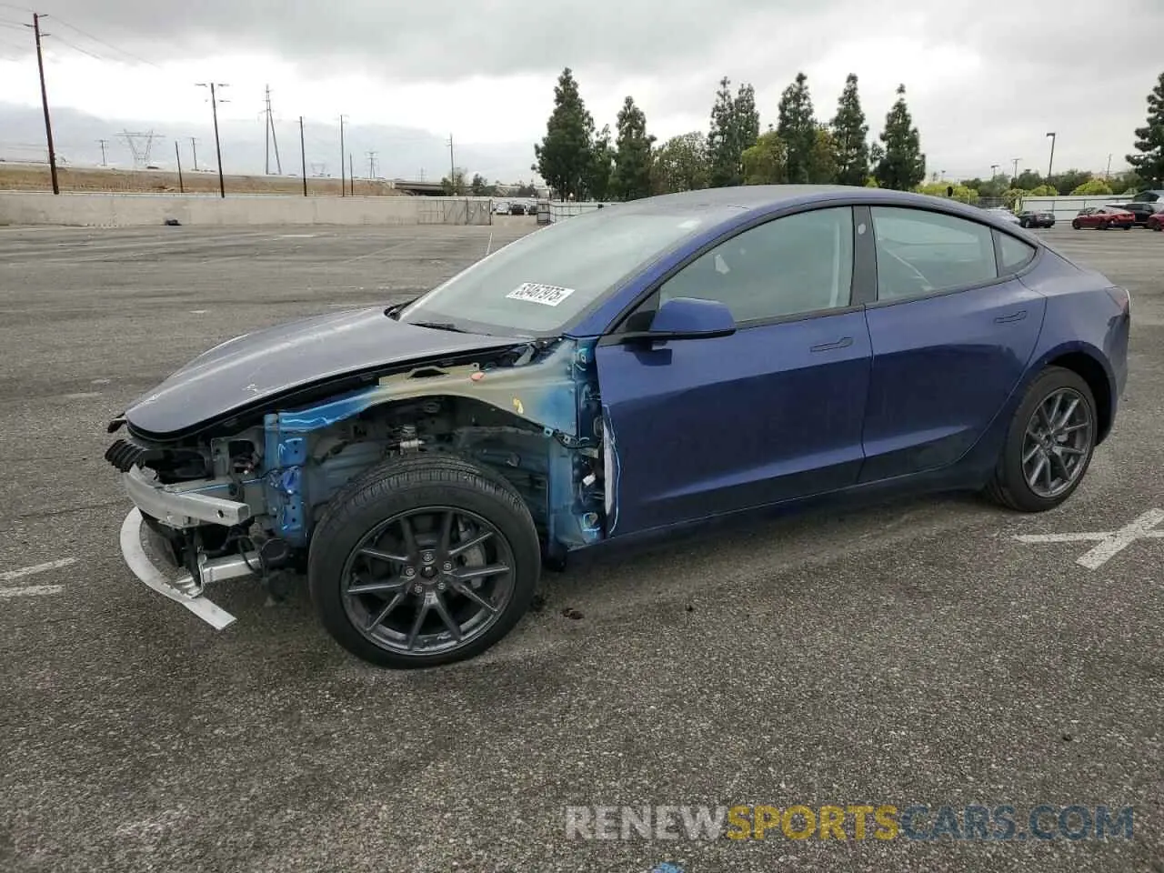 1 Photograph of a damaged car 5YJ3E1EB1NF341432 TESLA MODEL 3 2022