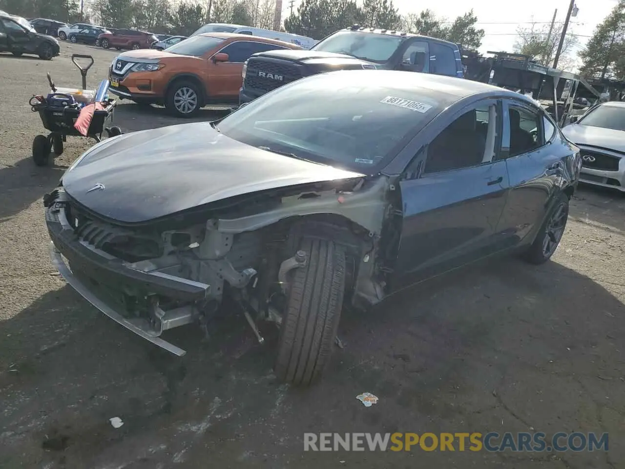 1 Фотография поврежденного автомобиля 5YJ3E1EB2NF127517 TESLA MODEL 3 2022