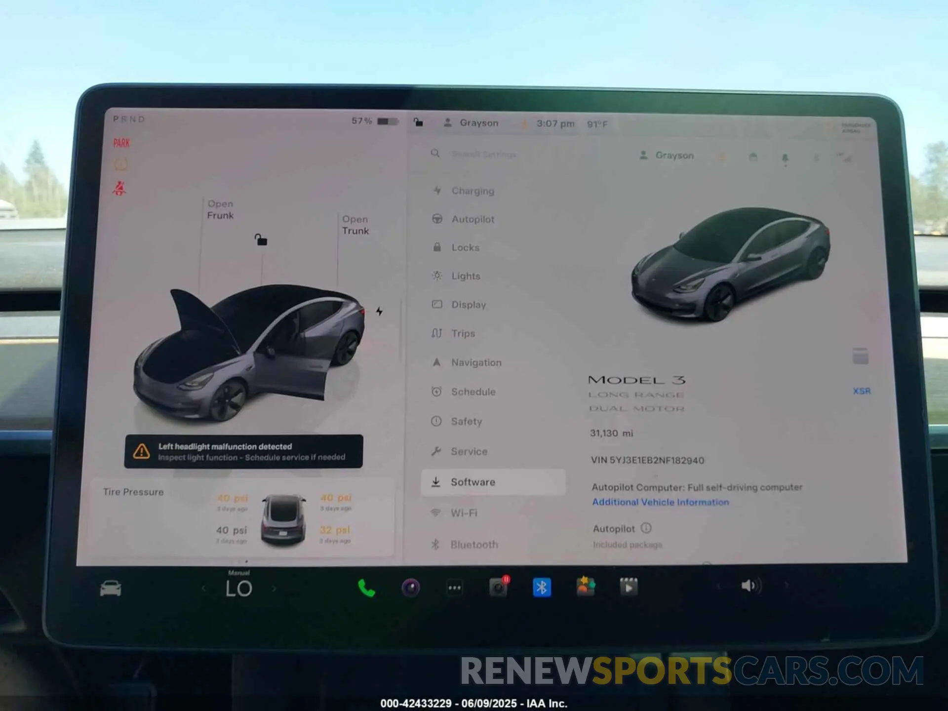 7 Photograph of a damaged car 5YJ3E1EB2NF182940 TESLA MODEL 3 2022