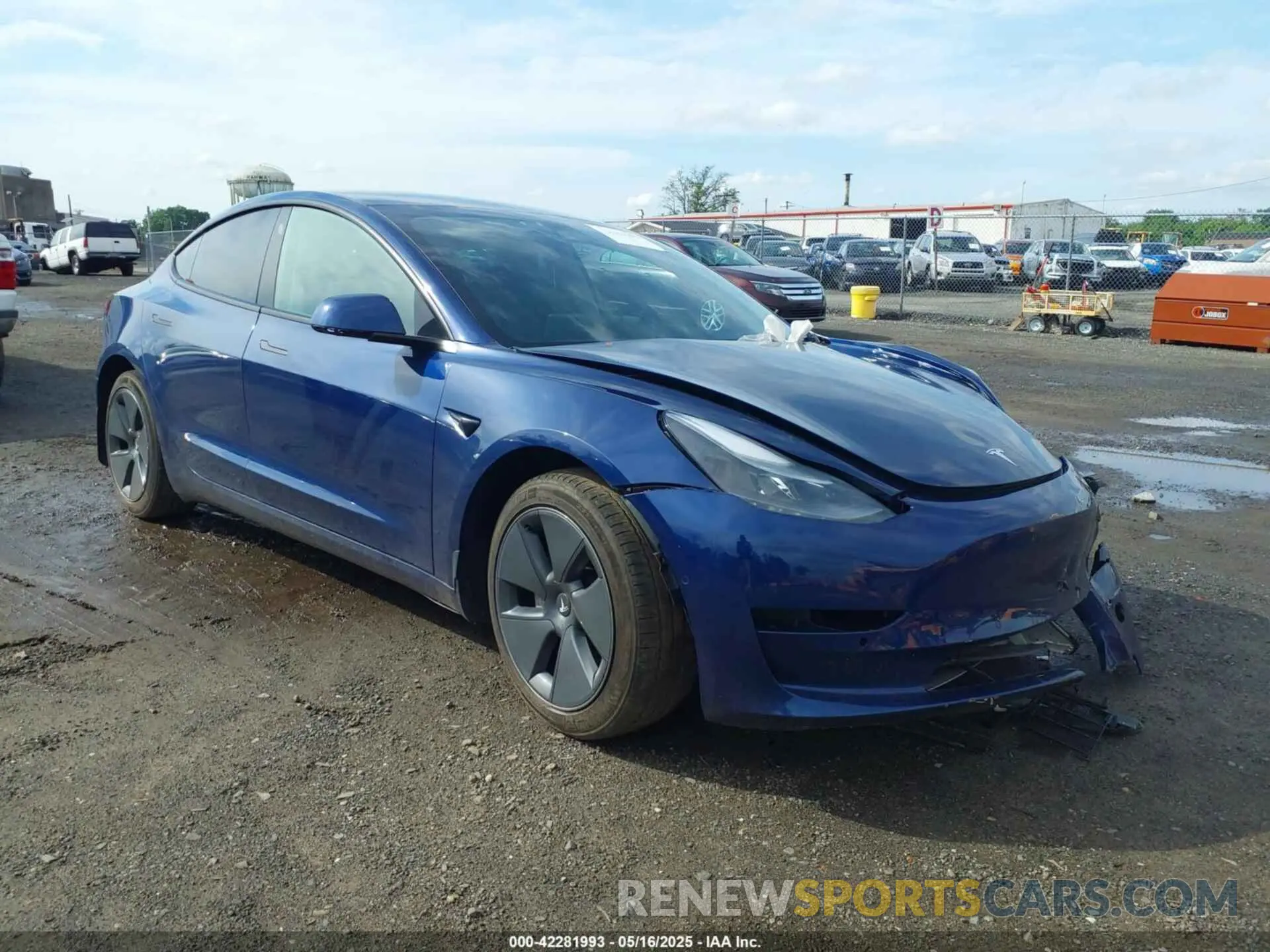 1 Photograph of a damaged car 5YJ3E1EB2NF193808 TESLA MODEL 3 2022
