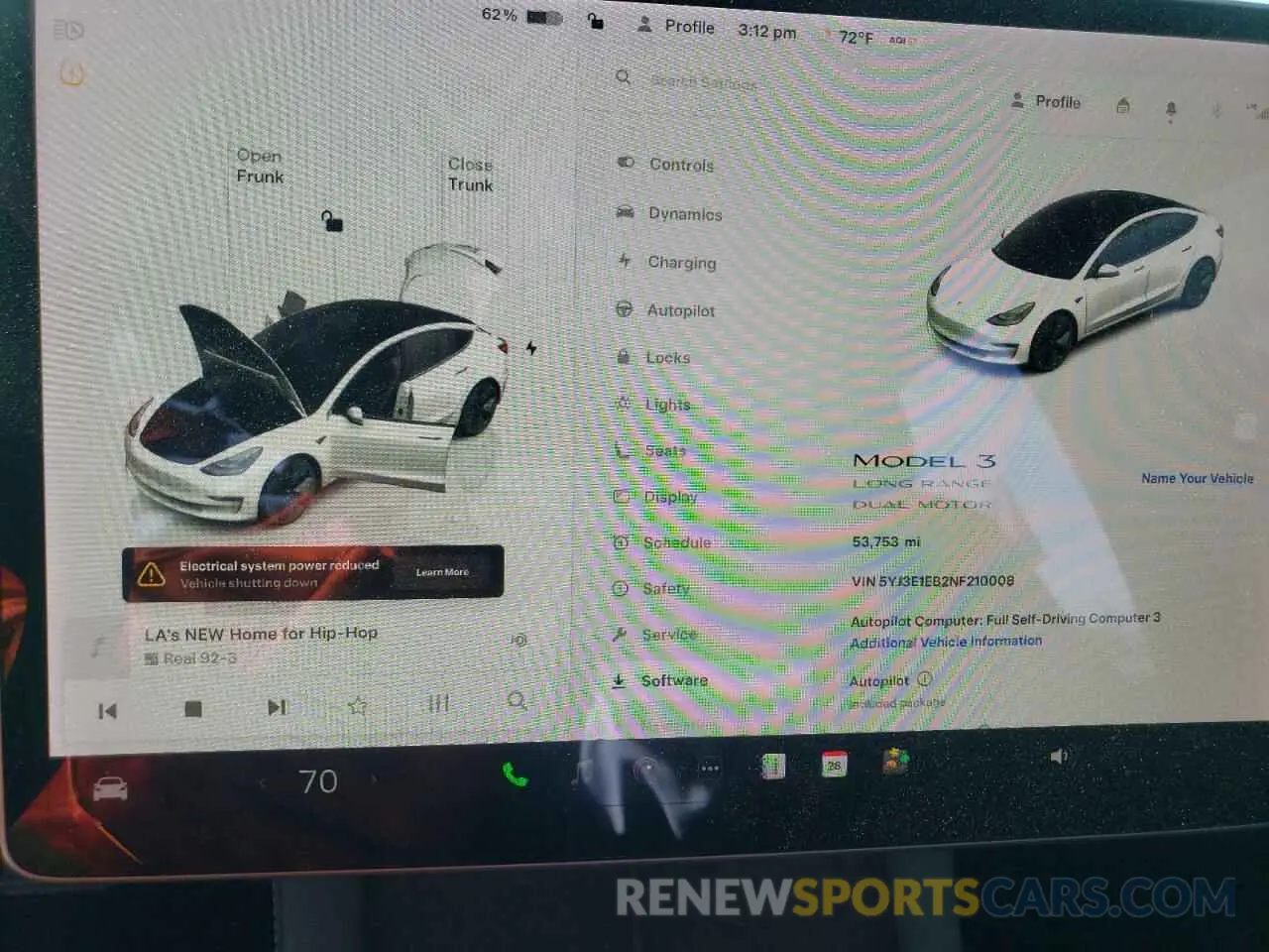 9 Фотография поврежденного автомобиля 5YJ3E1EB2NF210008 TESLA MODEL 3 2022