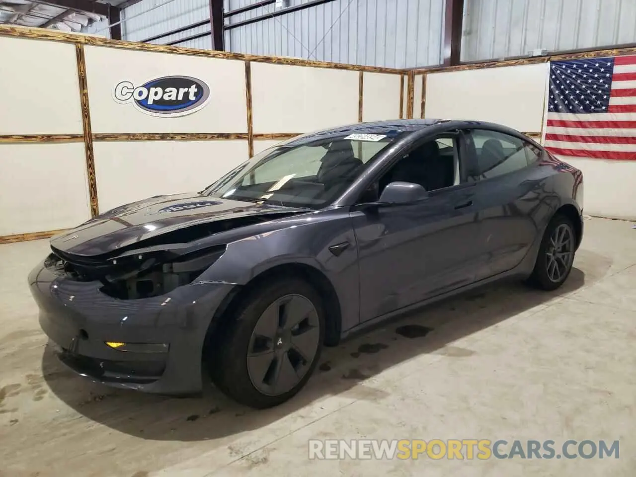 1 Photograph of a damaged car 5YJ3E1EB2NF286392 TESLA MODEL 3 2022