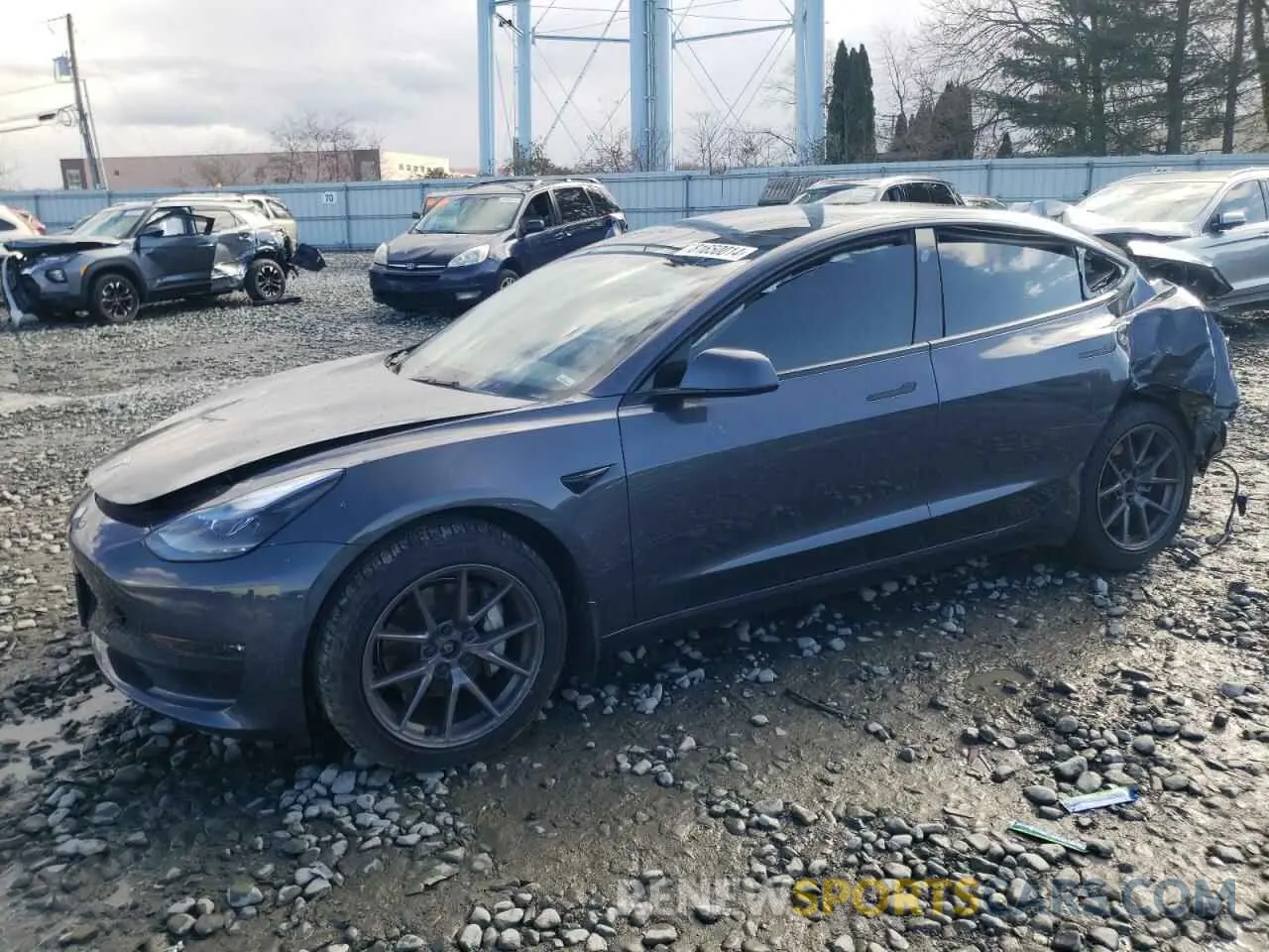 1 Photograph of a damaged car 5YJ3E1EB2NF344453 TESLA MODEL 3 2022