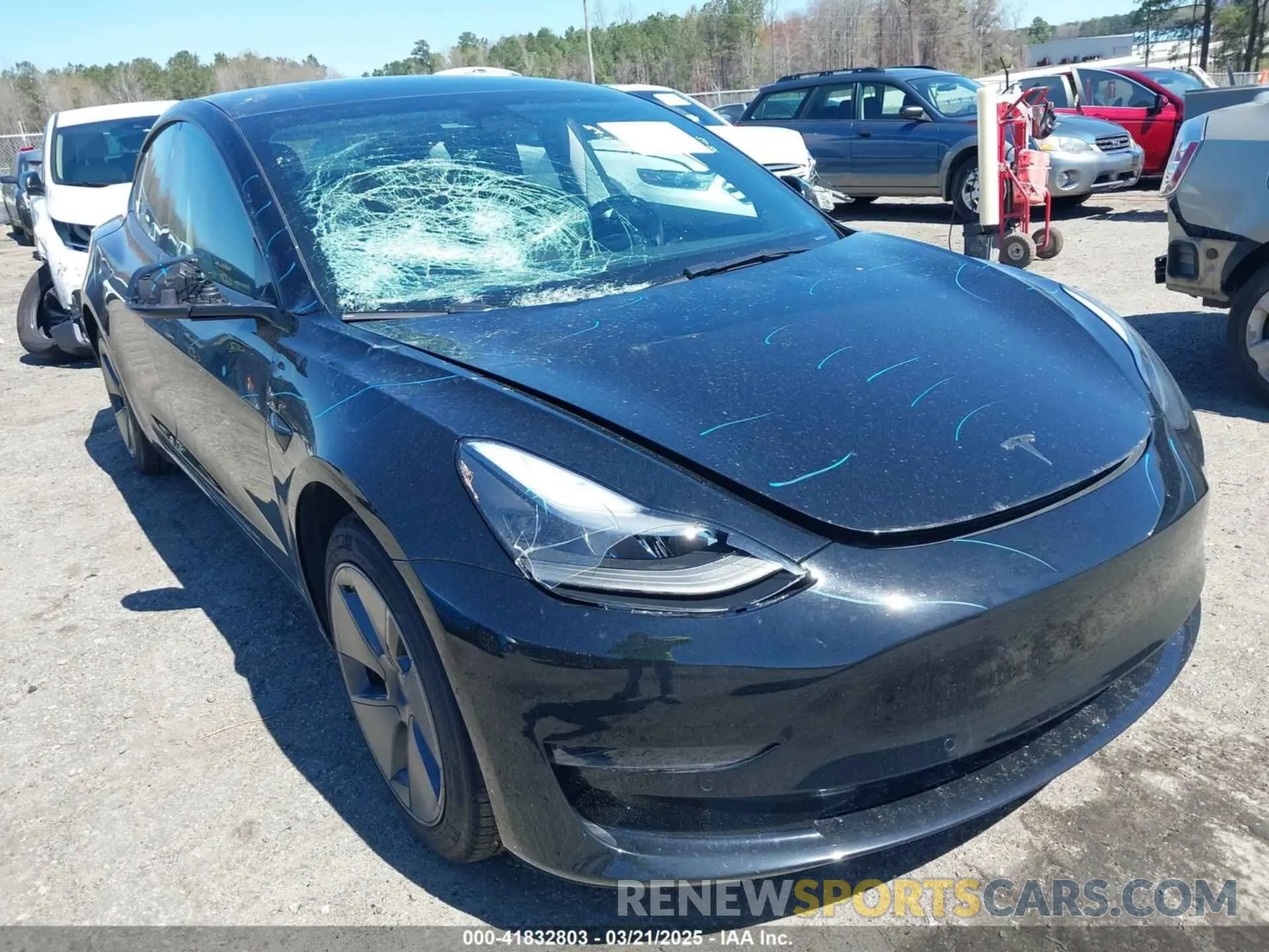 6 Фотография поврежденного автомобиля 5YJ3E1EB3NF104313 TESLA MODEL 3 2022