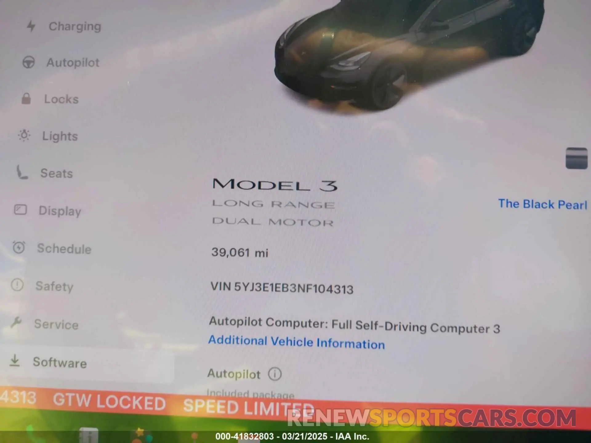 7 Фотография поврежденного автомобиля 5YJ3E1EB3NF104313 TESLA MODEL 3 2022