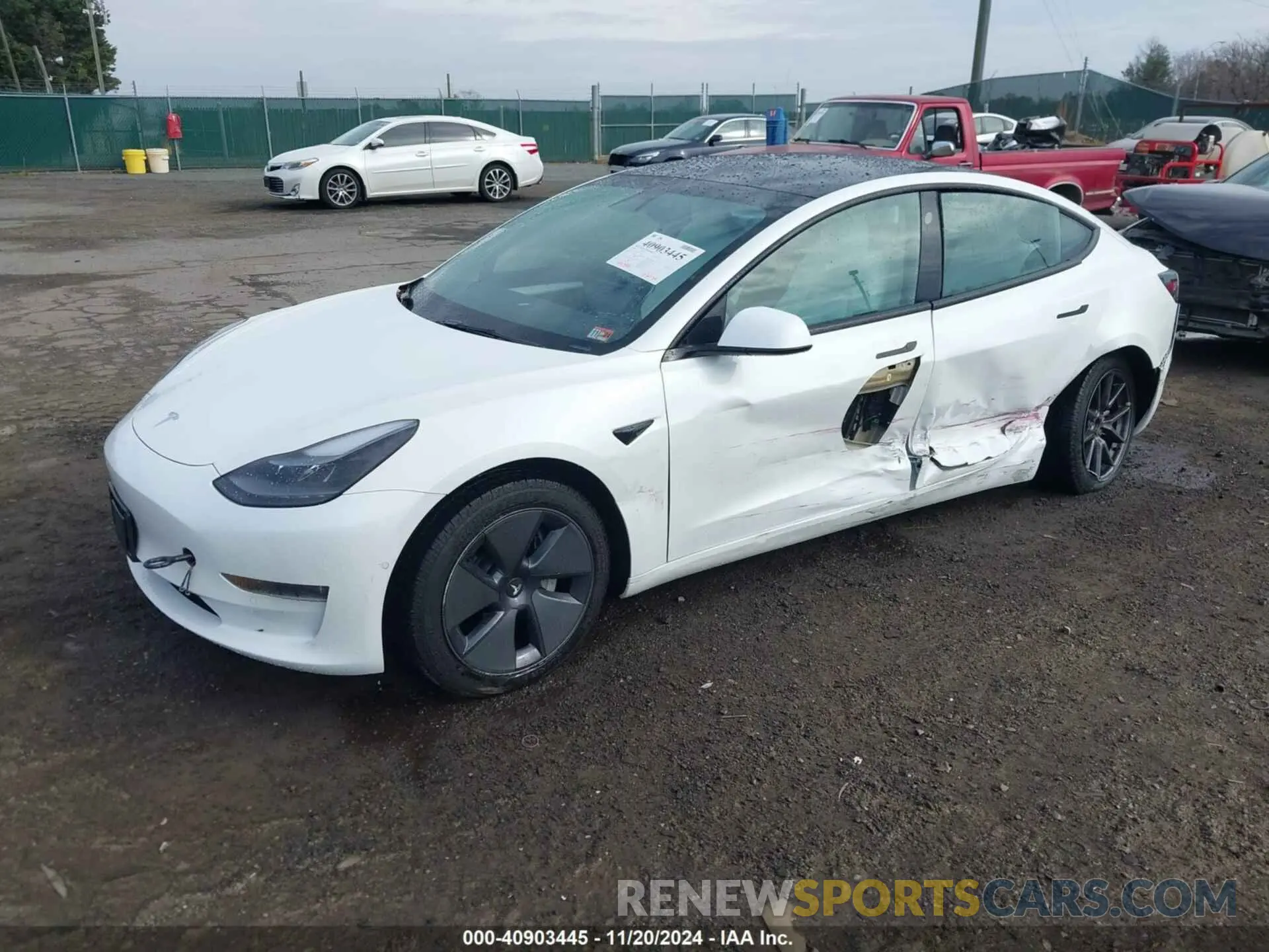 2 Photograph of a damaged car 5YJ3E1EB3NF110709 TESLA MODEL 3 2022
