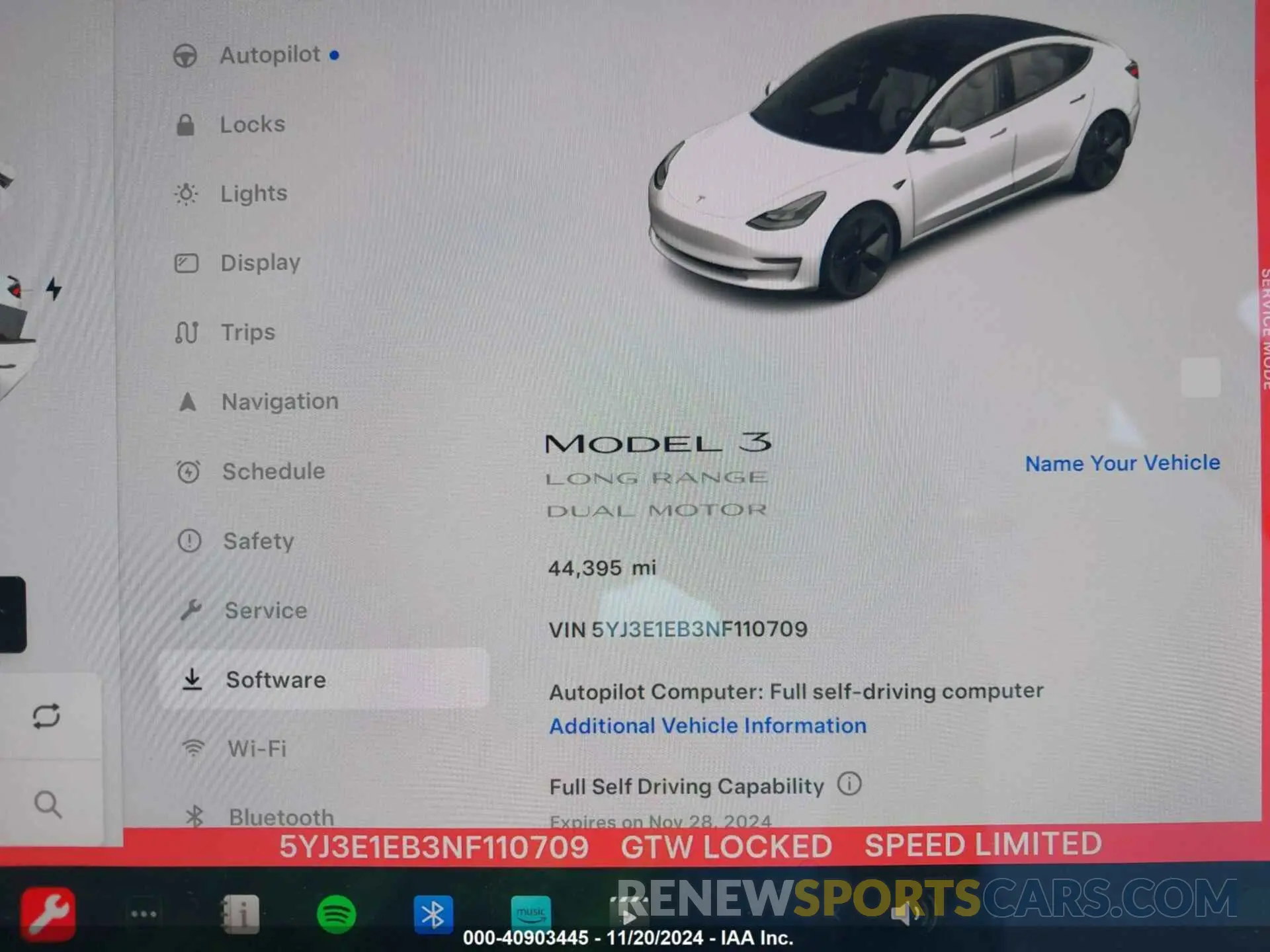 7 Photograph of a damaged car 5YJ3E1EB3NF110709 TESLA MODEL 3 2022
