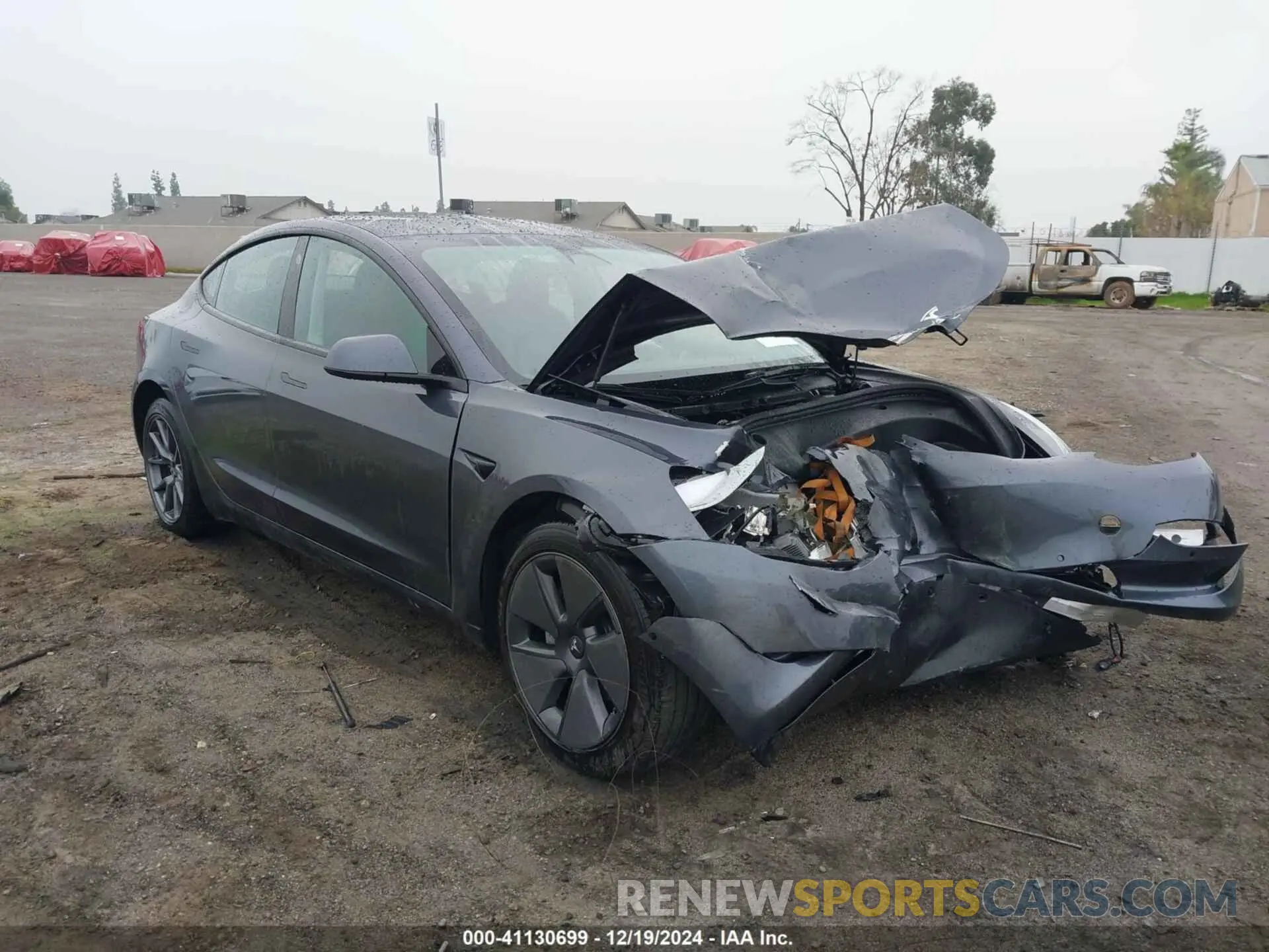 1 Photograph of a damaged car 5YJ3E1EB3NF162955 TESLA MODEL 3 2022