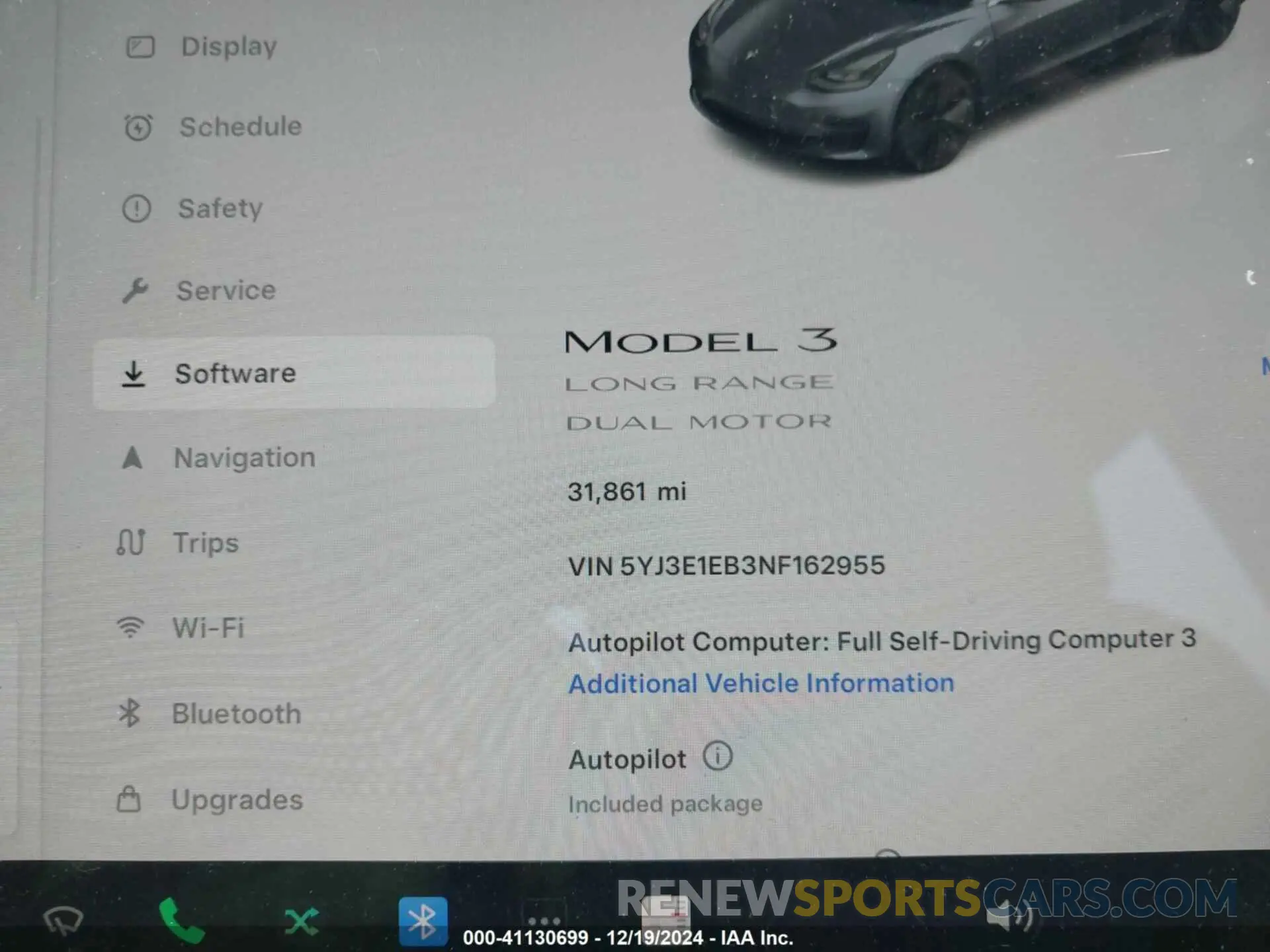 7 Photograph of a damaged car 5YJ3E1EB3NF162955 TESLA MODEL 3 2022
