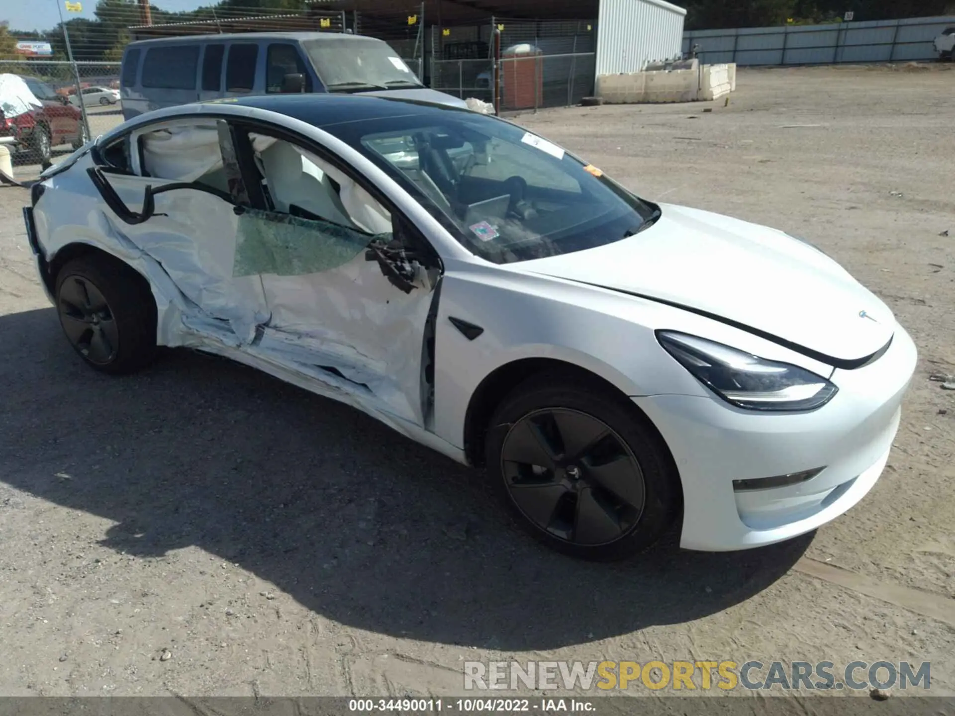 1 Photograph of a damaged car 5YJ3E1EB3NF184440 TESLA MODEL 3 2022